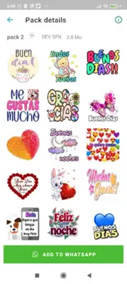 stickers de Buenos Dias.tardes android App screenshot 2