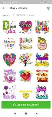 stickers de Buenos Dias.tardes android App screenshot 3